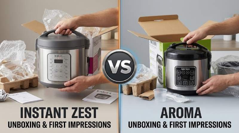 Unboxing the Instant Zest vs Aroma Rice Cooker first impressions